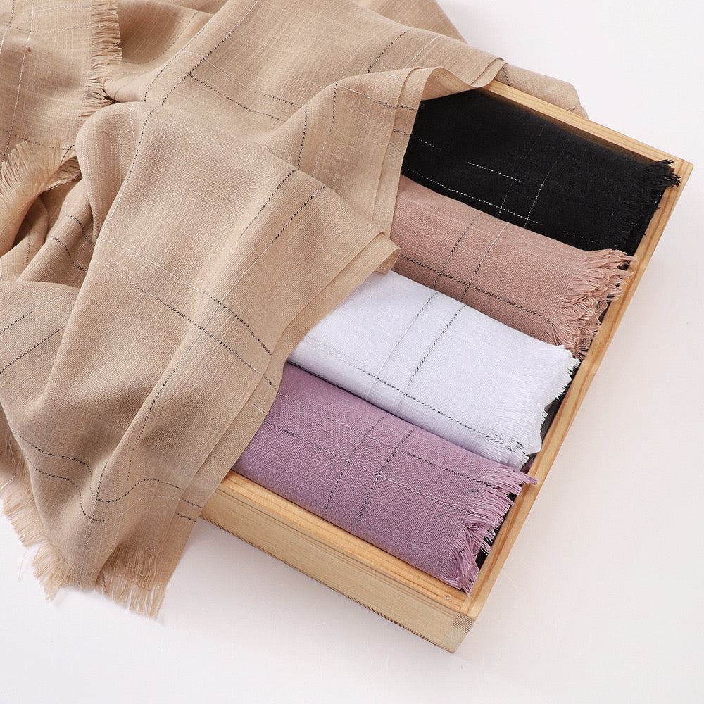 Cotton Chequered Print Hijab