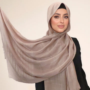 Cotton Chequered Print Hijab