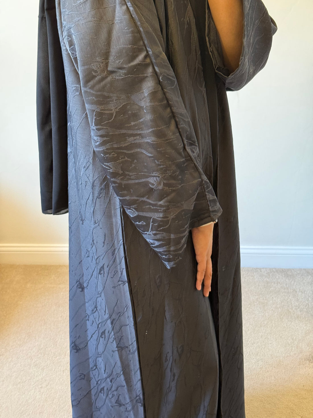Asma 3 self print 3 piece abaya