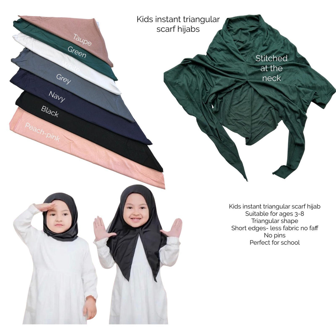 Girls Instant Jersey Hijabs