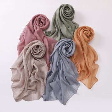 Cotton Silk Crinkle Hijab